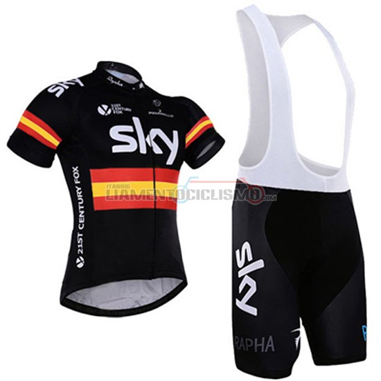 Abbigliamento Ciclismo Sky 2016 nero e giallo